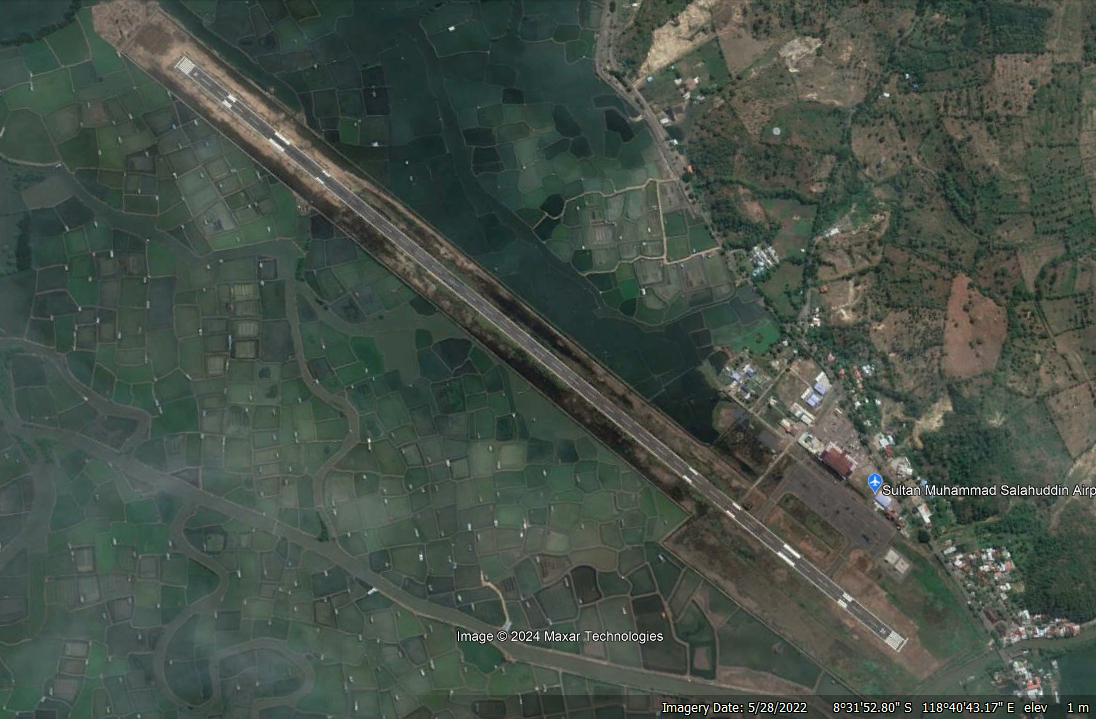 Gambar Peta Bandara Foto Peta Bandar Udara Sultan Muhammad Salahuddin Bima