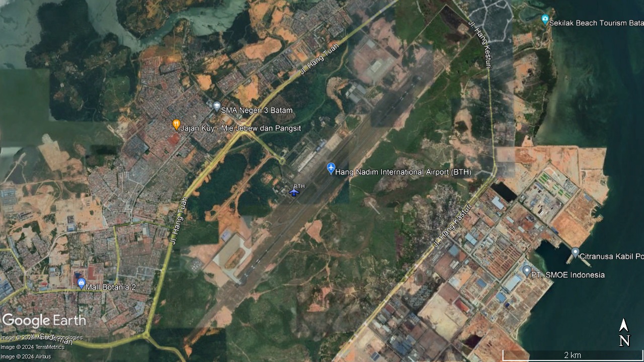 Gambar Peta Bandara PETA BANDAR UDARA INTERNASIONAL HANGNADIM- BATAM