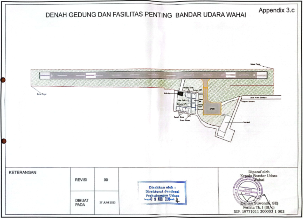 Gambar Peta Bandara Denah Gedung dan Fasilitas Penting Bandar Udara Wahai