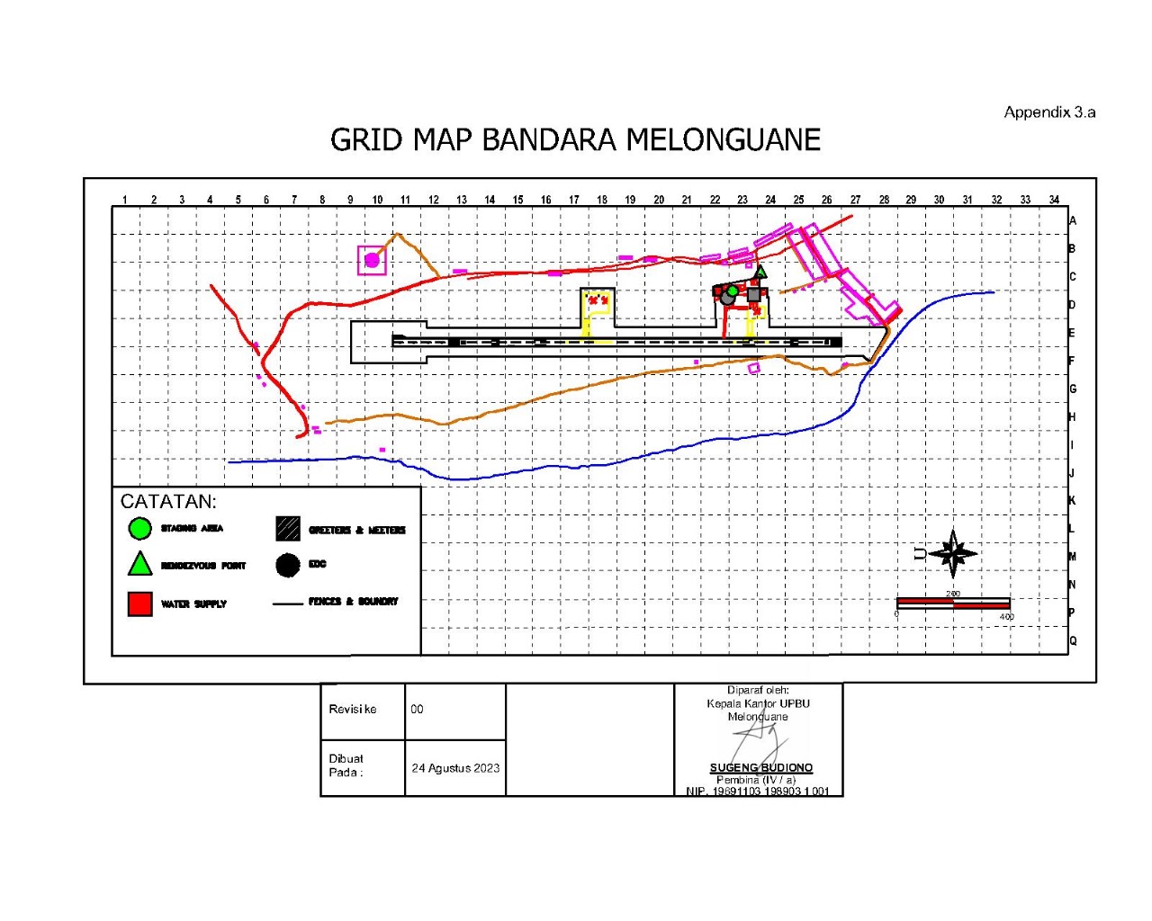 Gambar Peta Bandara Grid Map Bandara Melonguane
