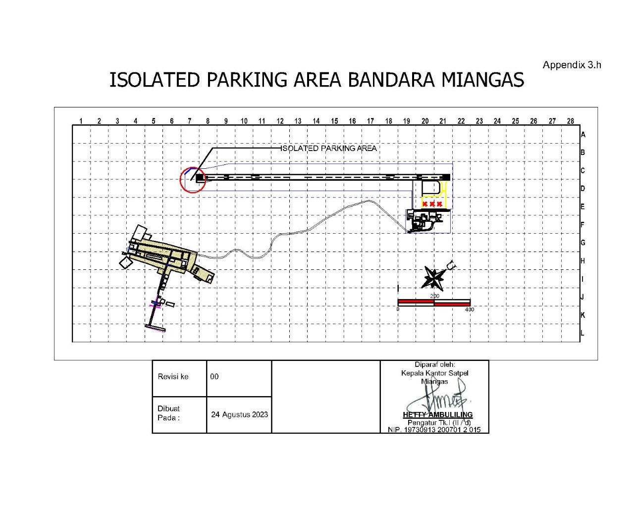 Gambar Peta Bandara Isolated Parking Area Bandara Miangas