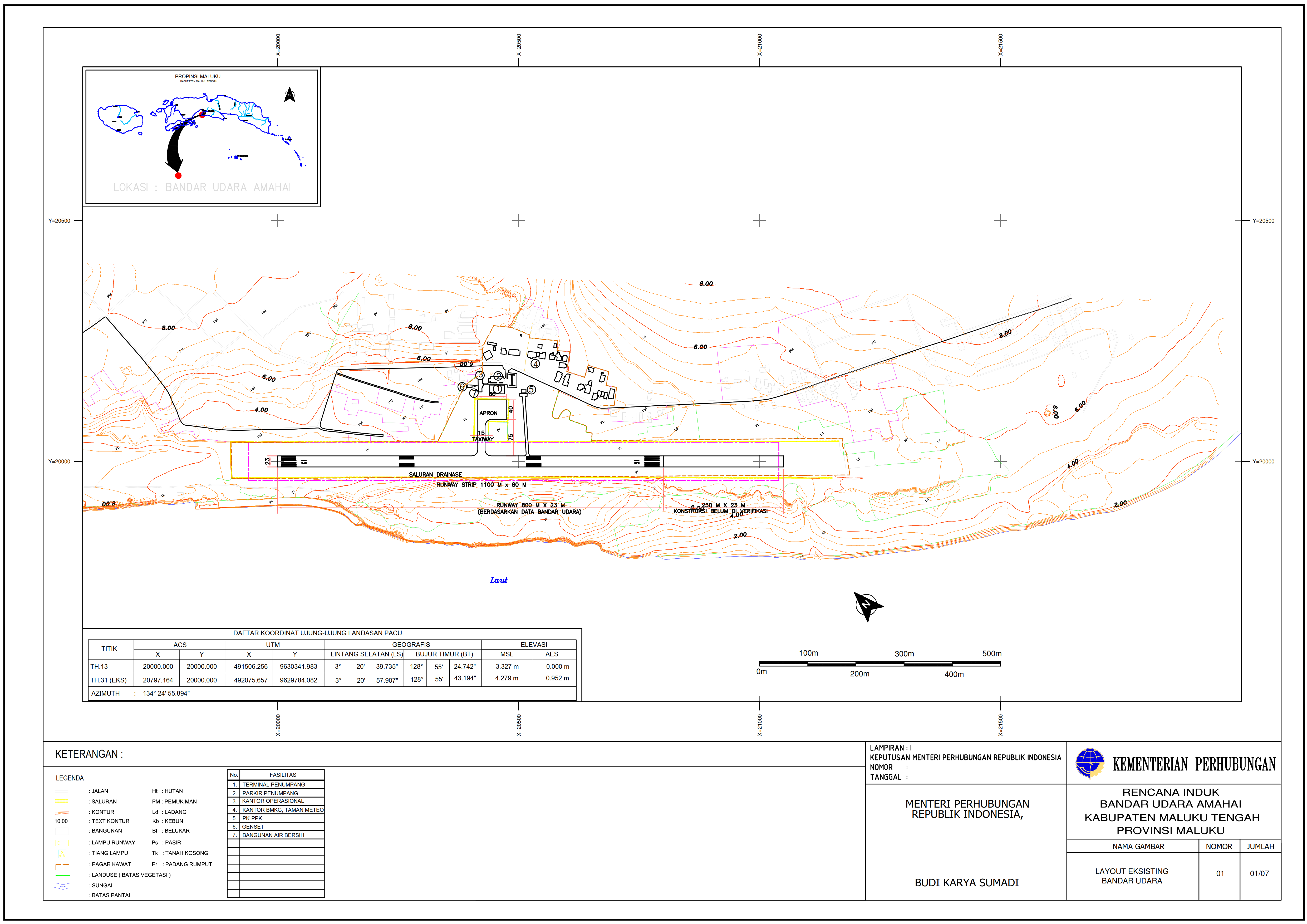 Gambar Peta Bandara Layout Eksisting Bandara