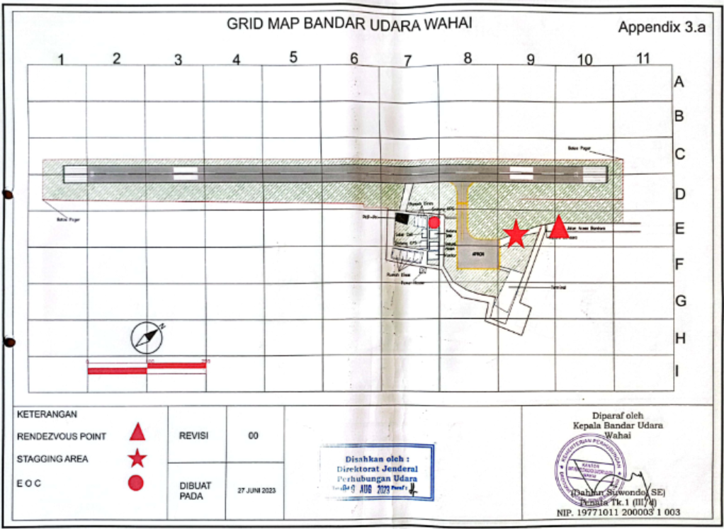 Gambar Peta Bandara Bandar Udara Wahai