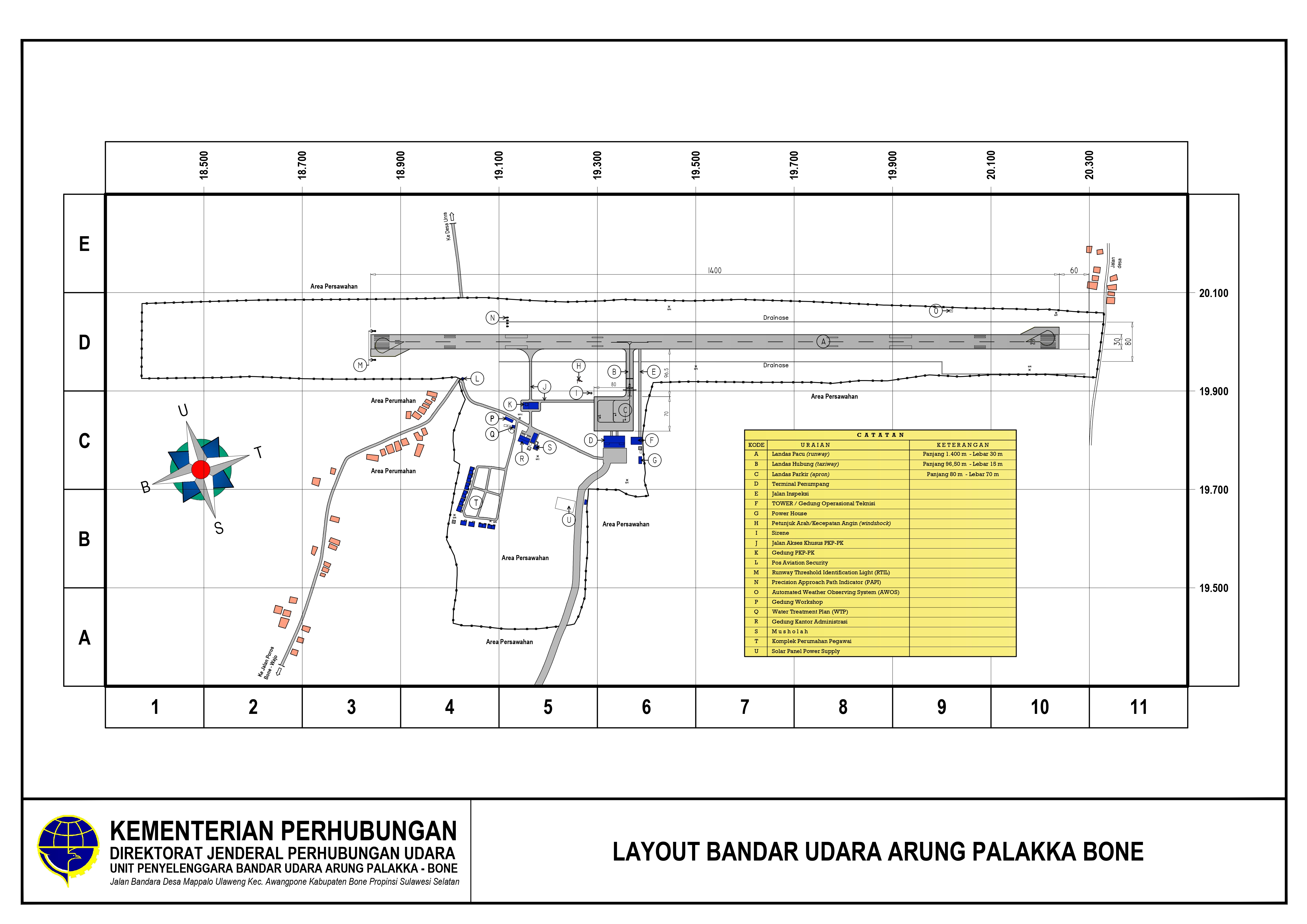 Gambar Peta Bandara PETA BANDAR UDARA ARUNG PALAKKA BONE TAHUN 2024