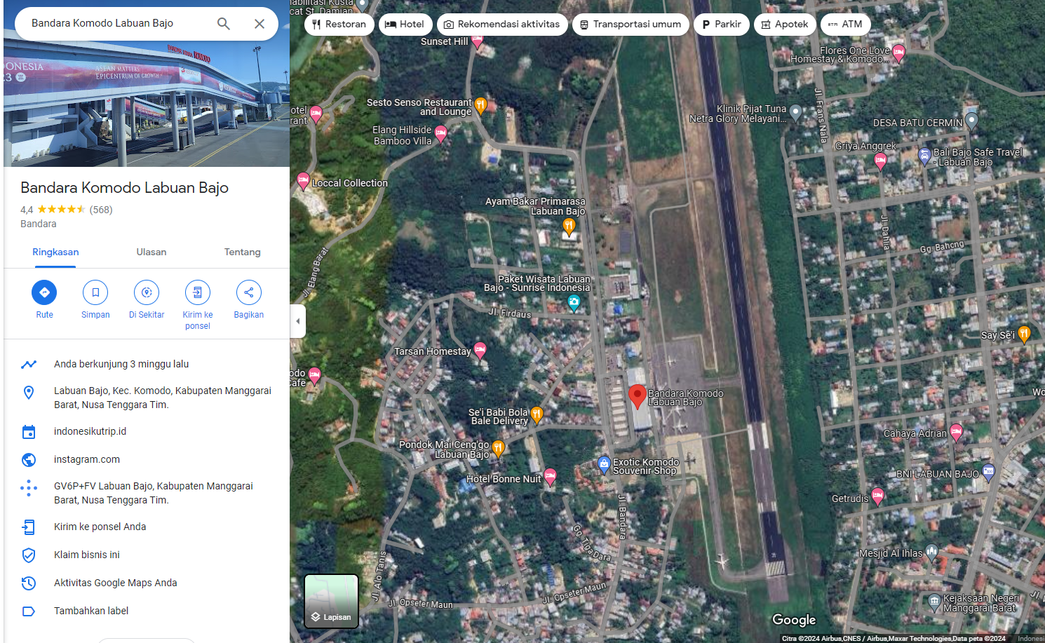 Gambar Peta Bandara Peta Bandar Udara Komodo
