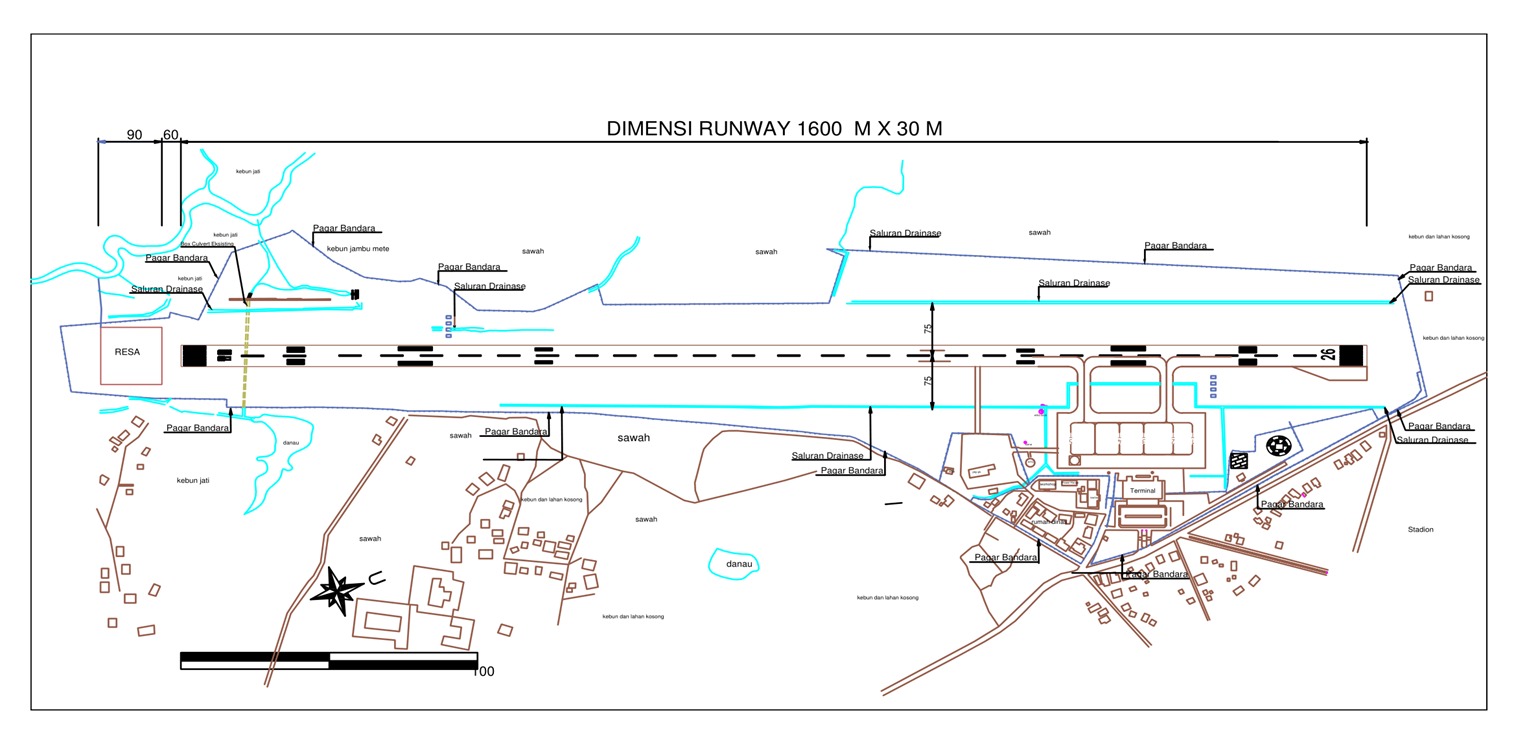 Gambar Peta Bandara Peta Bandara dari Data Rencana Induk