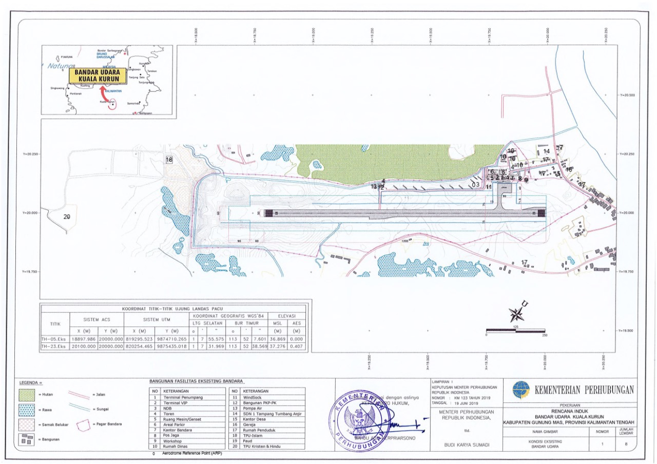 Gambar Peta Bandara MAP BANDARA KUALA KURUN	
