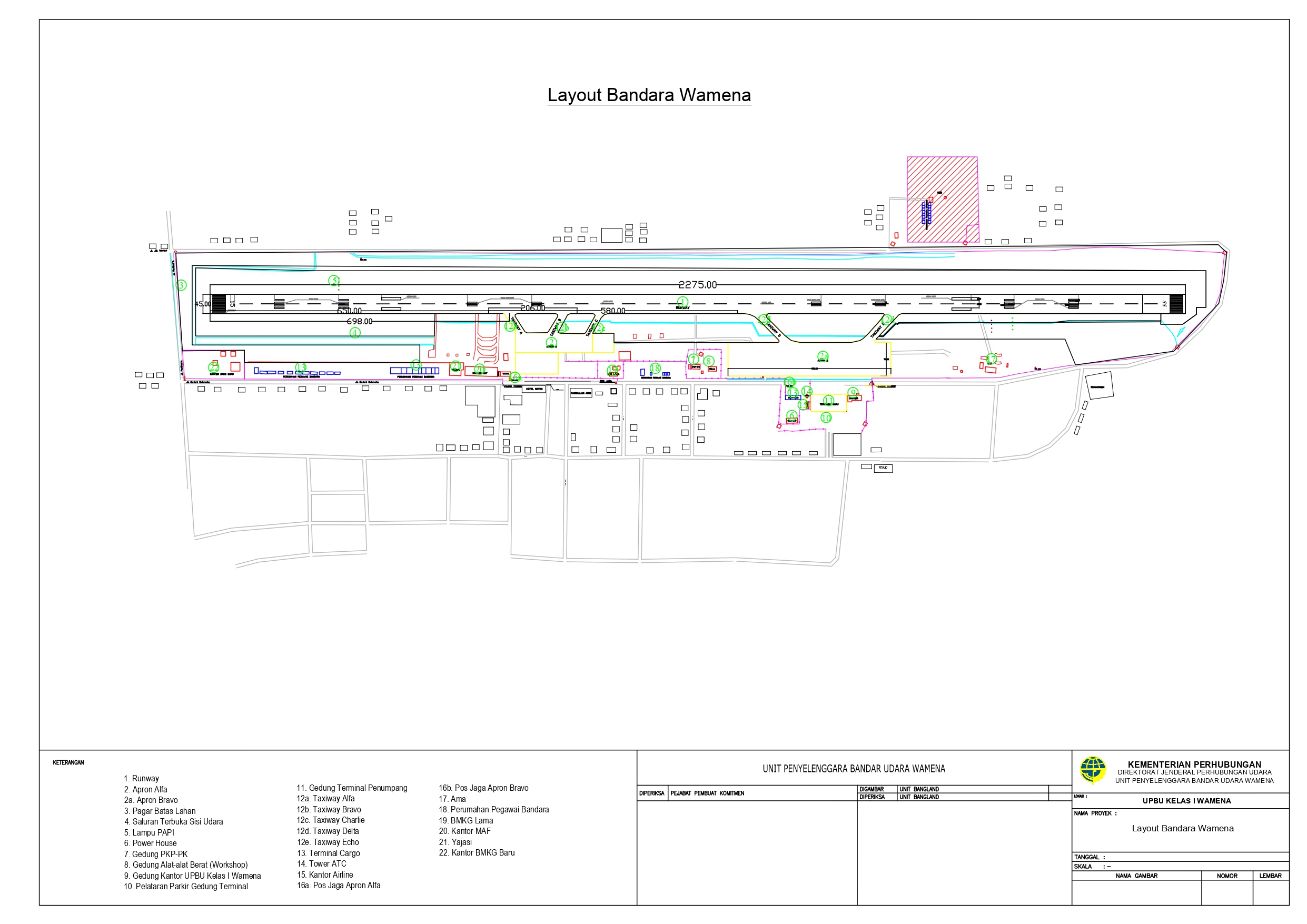 Gambar Peta Bandara Layout Bandara Wamena