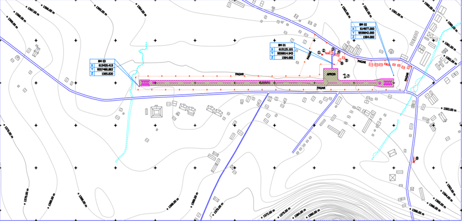 Gambar Peta Bandara Layout Lahan Eksisting Bandara