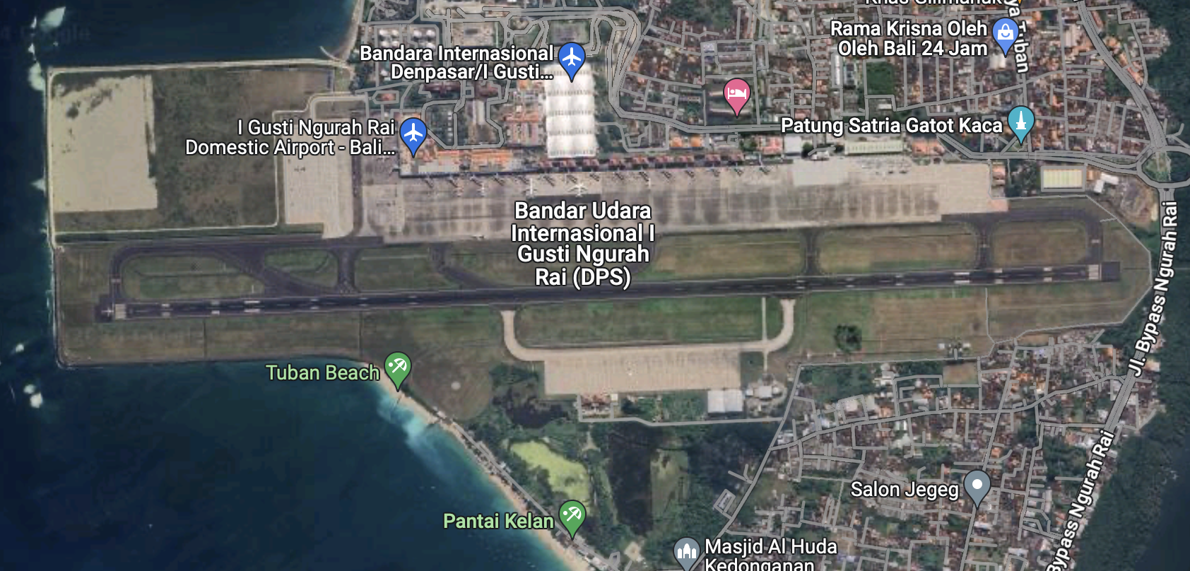 Foto Bandara Runway dan Sisi Udara Bandar Udara Ngurah Rai - Bali