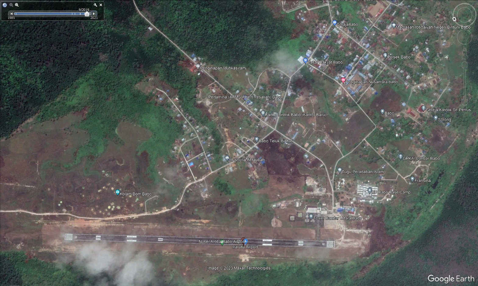 Gambar Peta Bandara Citra Satelit Bandar Udara Babo