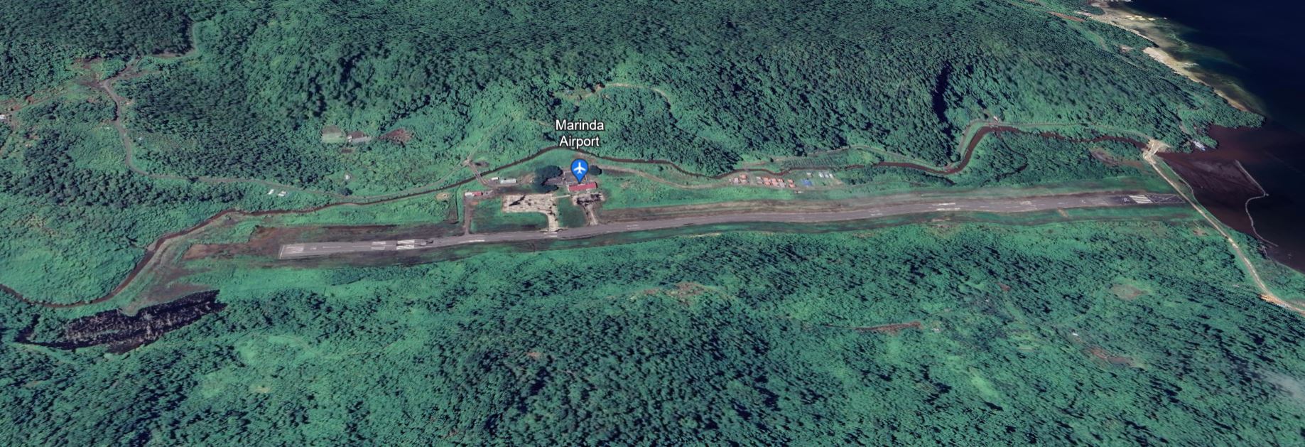 Gambar Peta Bandara Bandar Udara Kelas III Marinda, Jl. Marinda Perum Bandara, Sapordanco, Waisai, Raja Ampat, Papua Barat Daya