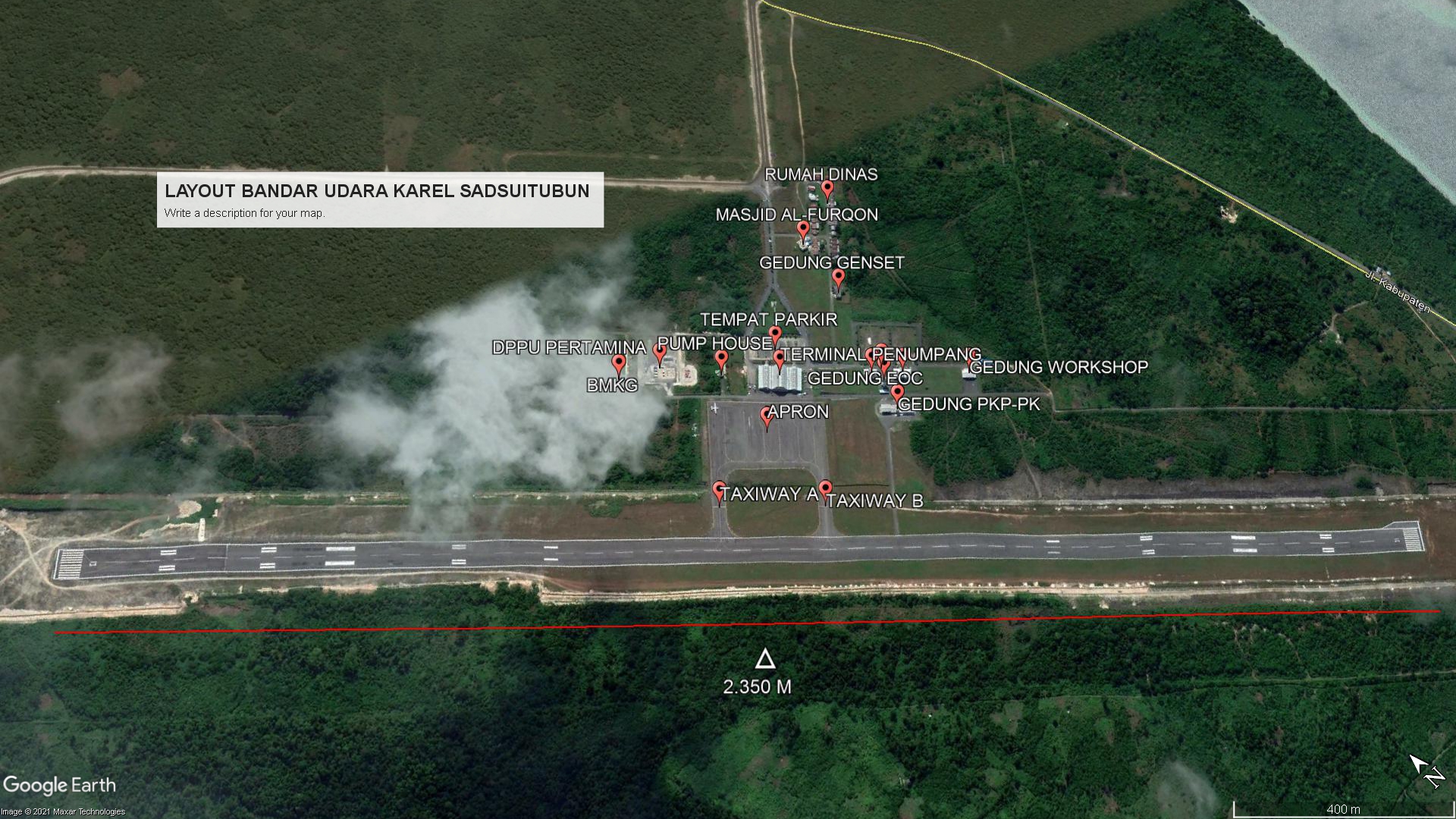 Gambar Peta Bandara LAYOUT BANDAR UDARA KAREL SADSUITUBUN