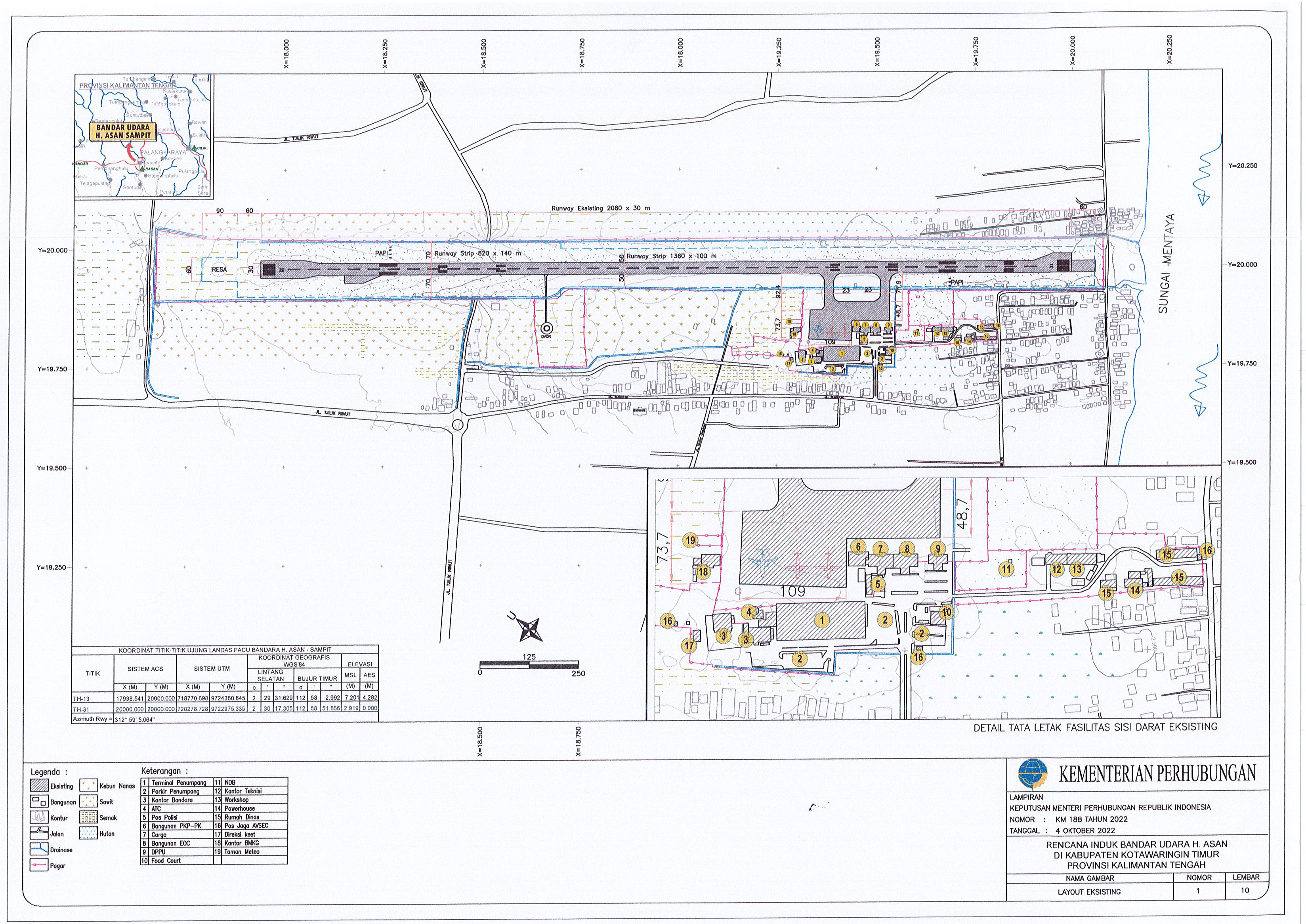 Gambar Peta Bandara Lay out existing
