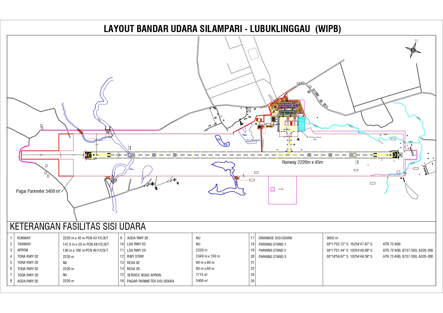 Gambar Peta Bandara Lay out Bandara Silampari